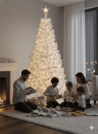 Arbol de navidad 2.10 metros (BLANCO)